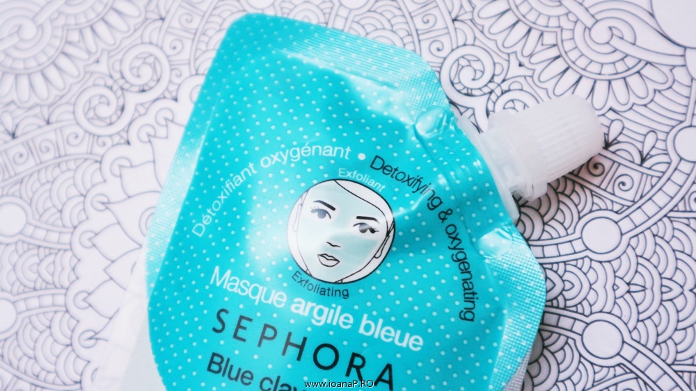 Masca de față Sephora cu argilă albastră oxigenare ten